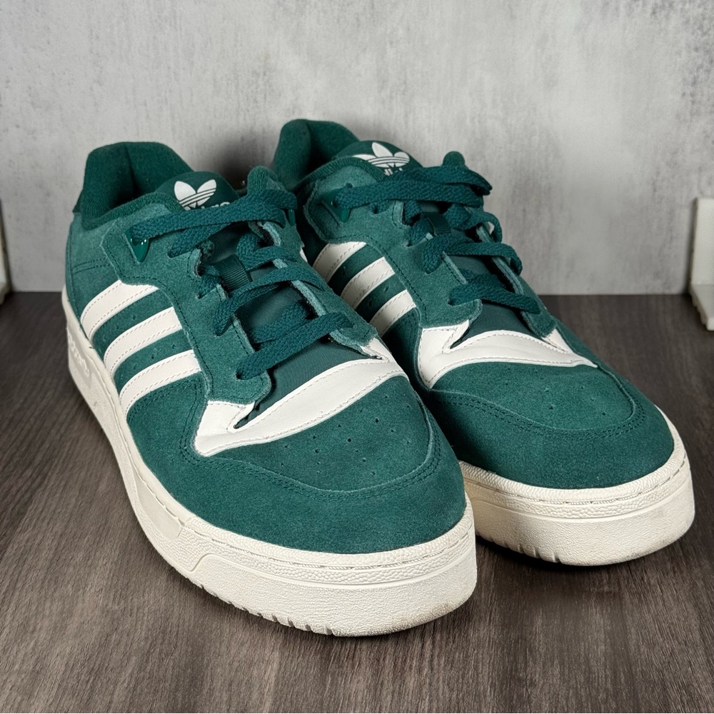 Adidas Rivalry Low Suede Shoes Size 10 Collegiate Green Athletic Sneakers